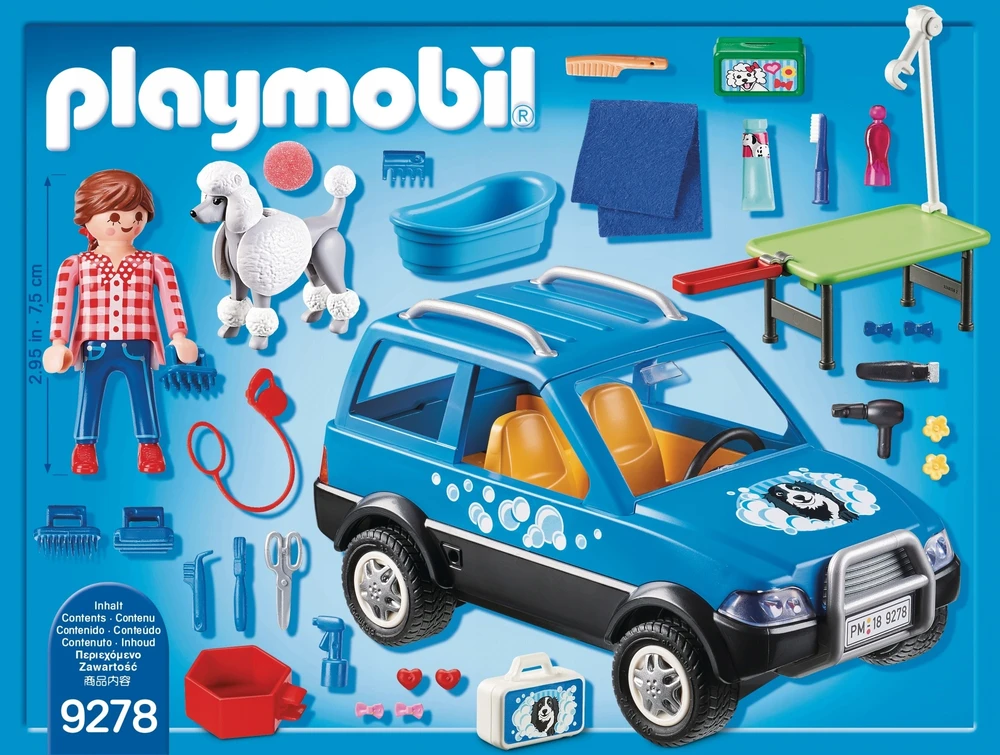 PLAYMOBIL CITY LIFE Mobilus gyvūnų priežiūros automobilis, 9278