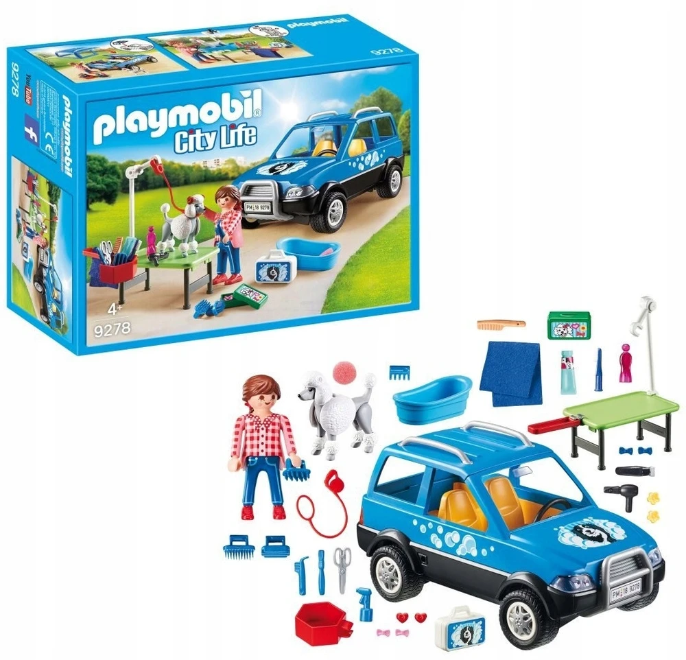 PLAYMOBIL CITY LIFE Mobilus gyvūnų priežiūros automobilis, 9278