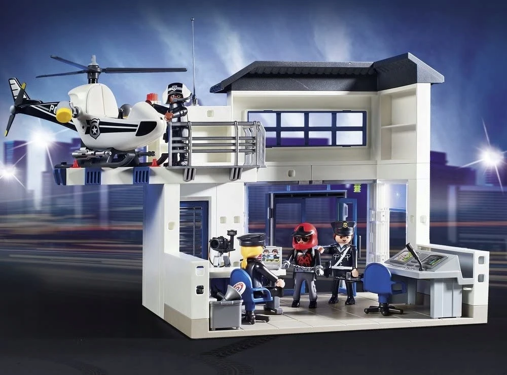 Žaislų Rinkinys - Playmobil 9372 City Action Policijos Nuovada Su Figūrėlėmis Ir Priedais - Marga