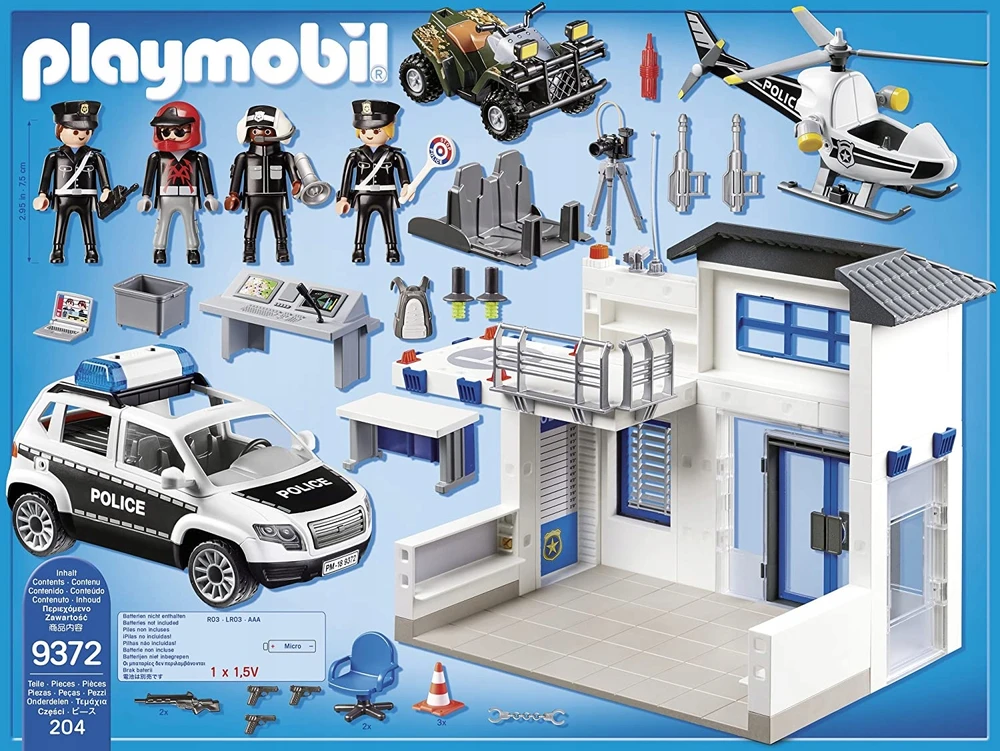Žaislų Rinkinys - Playmobil 9372 City Action Policijos Nuovada Su Figūrėlėmis Ir Priedais - Marga