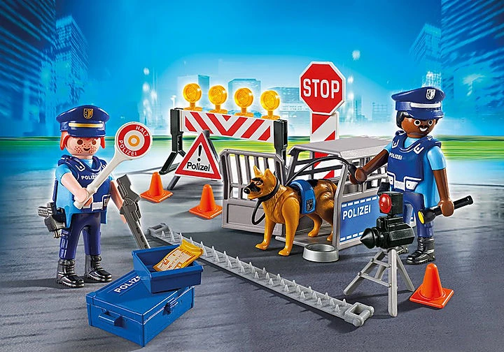 PLAYMOBIL - Policijos kelio užtvara (6878)