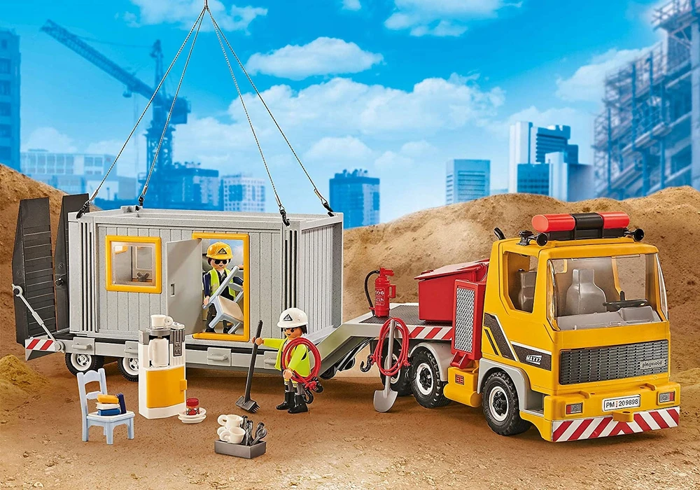 Playmobil City Action 9898 Žemalovė puspriekabė su konteineriu