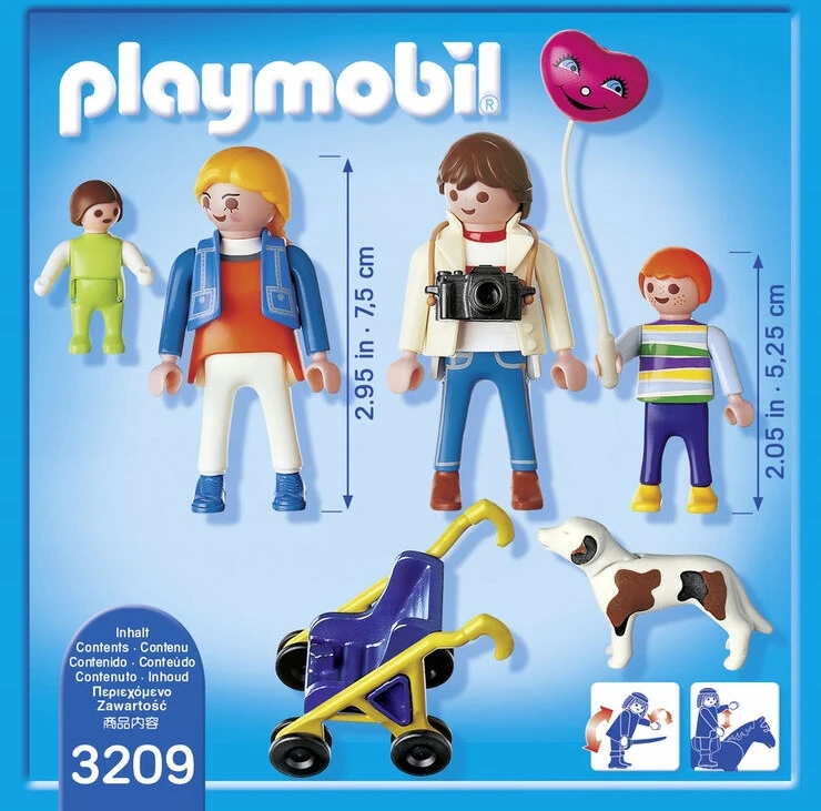PLAYMOBIL CITY LIFE ŠEIMOS TĖVAI VAIKIOJIMAI + VEIKIMAS + ŠUNS FIGŪRA