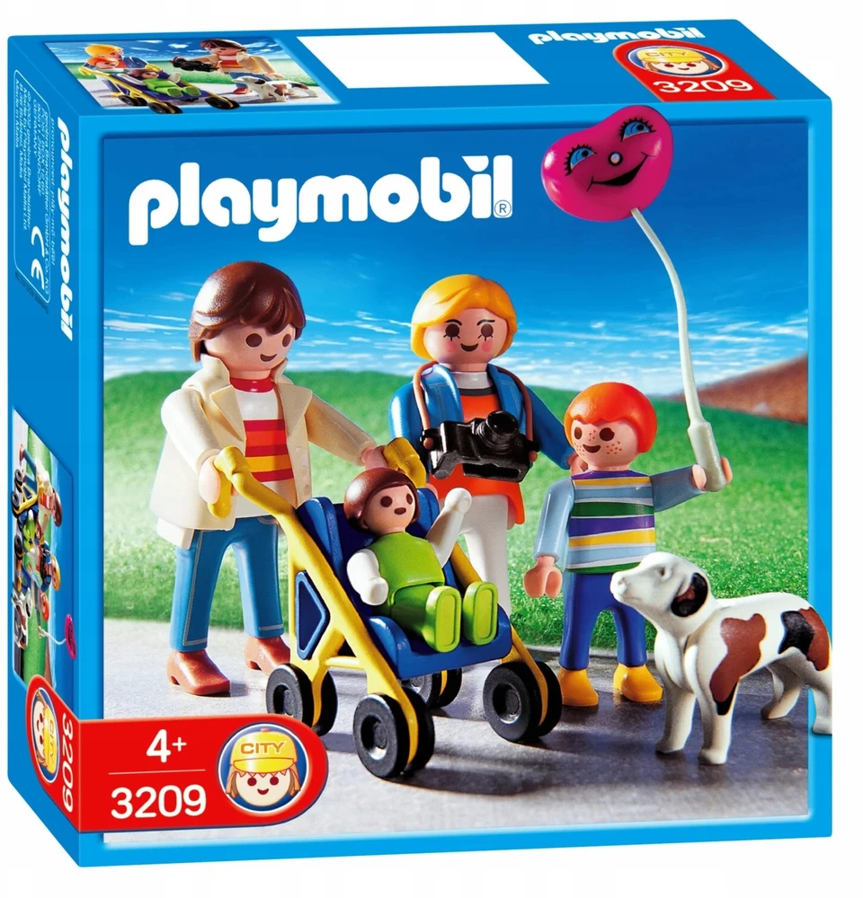 PLAYMOBIL CITY LIFE ŠEIMOS TĖVAI VAIKIOJIMAI + VEIKIMAS + ŠUNS FIGŪRA