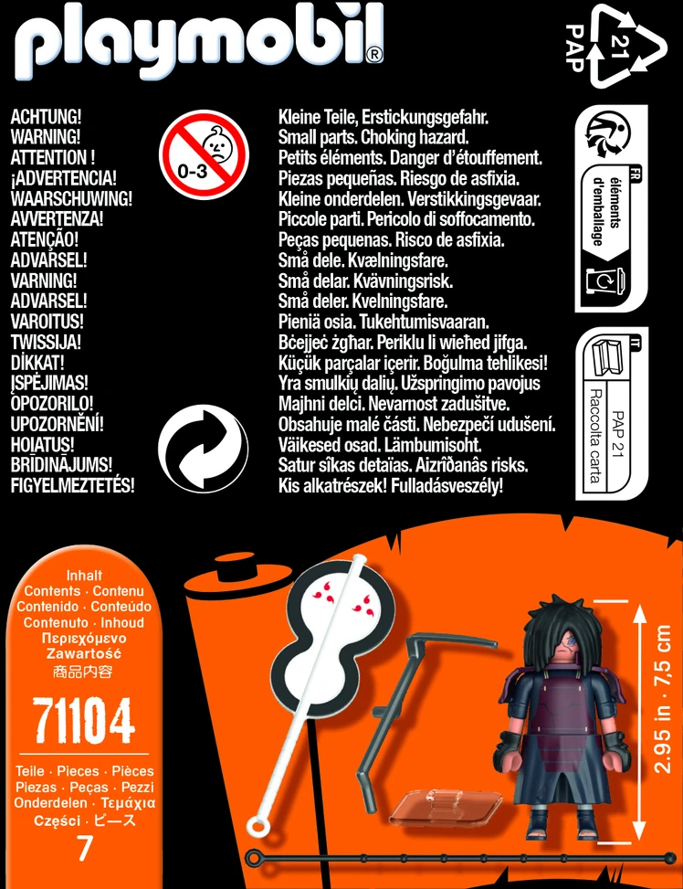 PLAYMOBIL FIGŪRA MADARA 71104 NARUTO 7 ELEMENTS