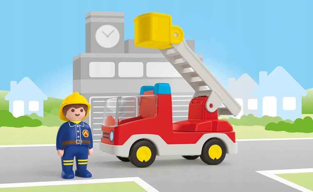 Playmobil Junior 71683: Gaisrinė su kopėčiomis