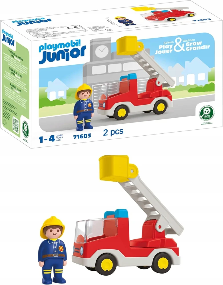 Playmobil Junior 71683: Gaisrinė su kopėčiomis