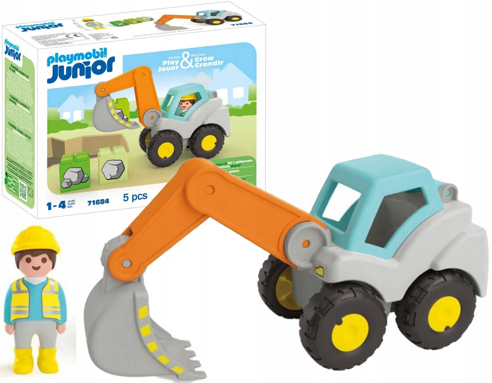 PLAYMOBIL - JUNIOR: Ekskavatorius-kastuvas (71684)