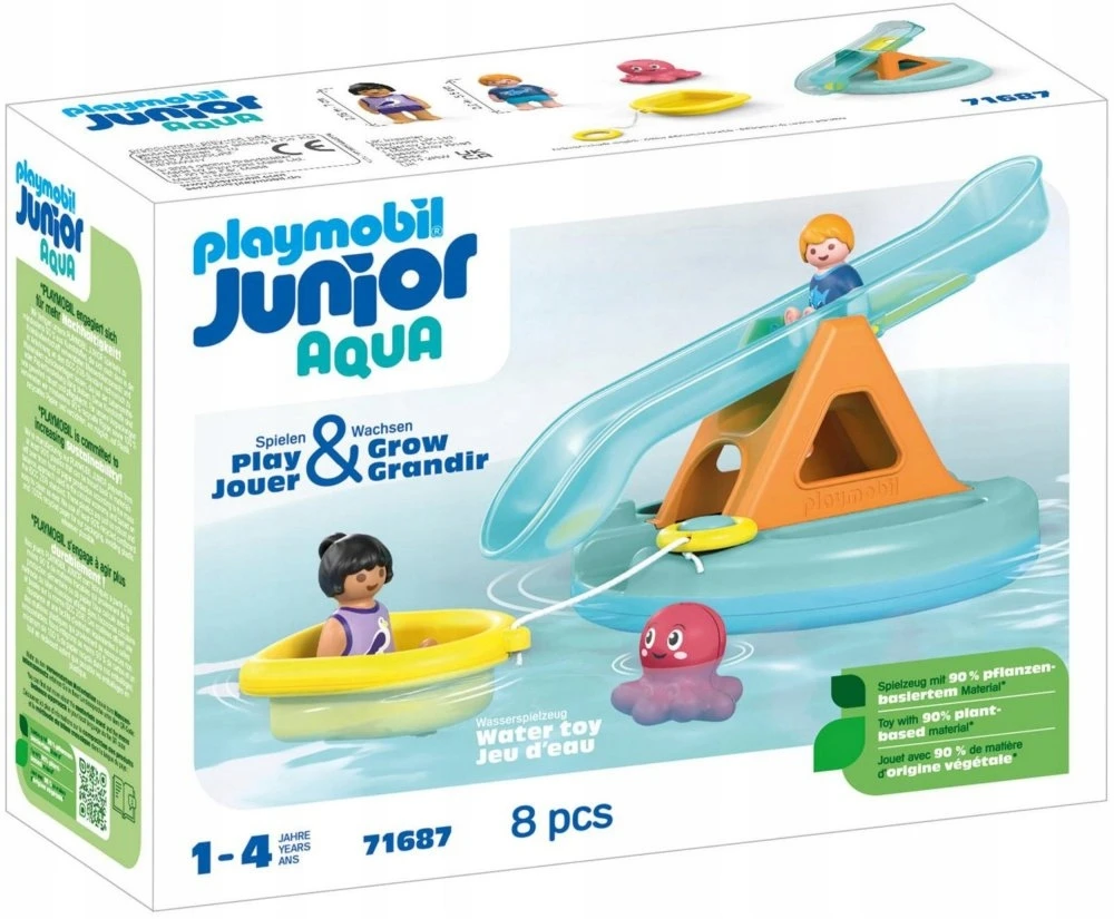 PLAYMOBIL Junior 71687 Sala su vandens čiuožykla, Žaislas maudynėms, Nuo 12 mėnesių