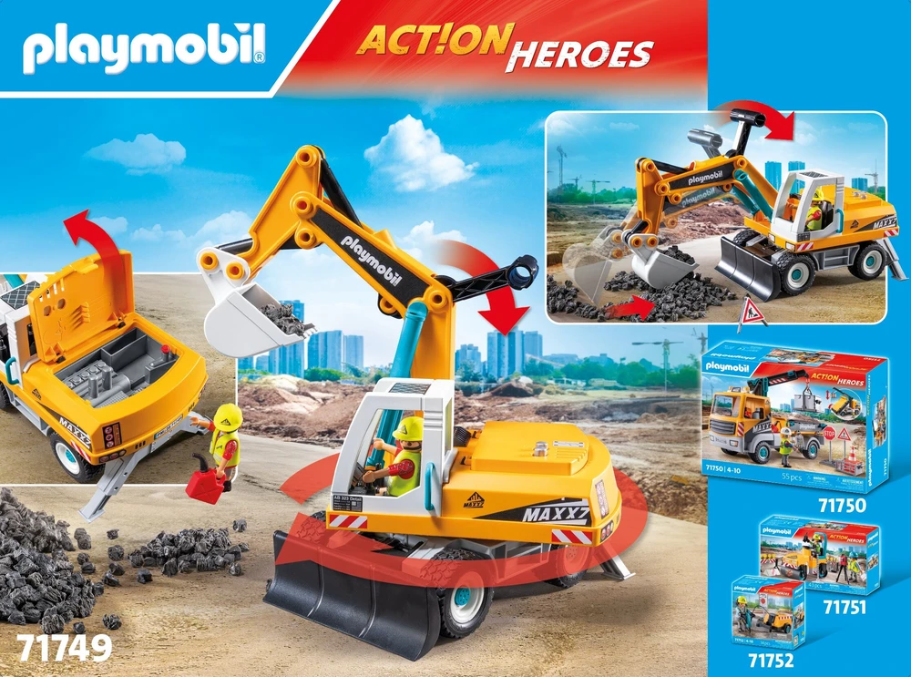 Playmobil Action Heroes 71749 didelis ekskavatorius