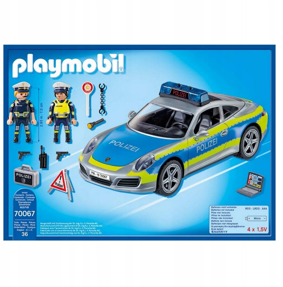 Playmobil Porsche 911 Carrera 4S policijos policijos automobilis 70067