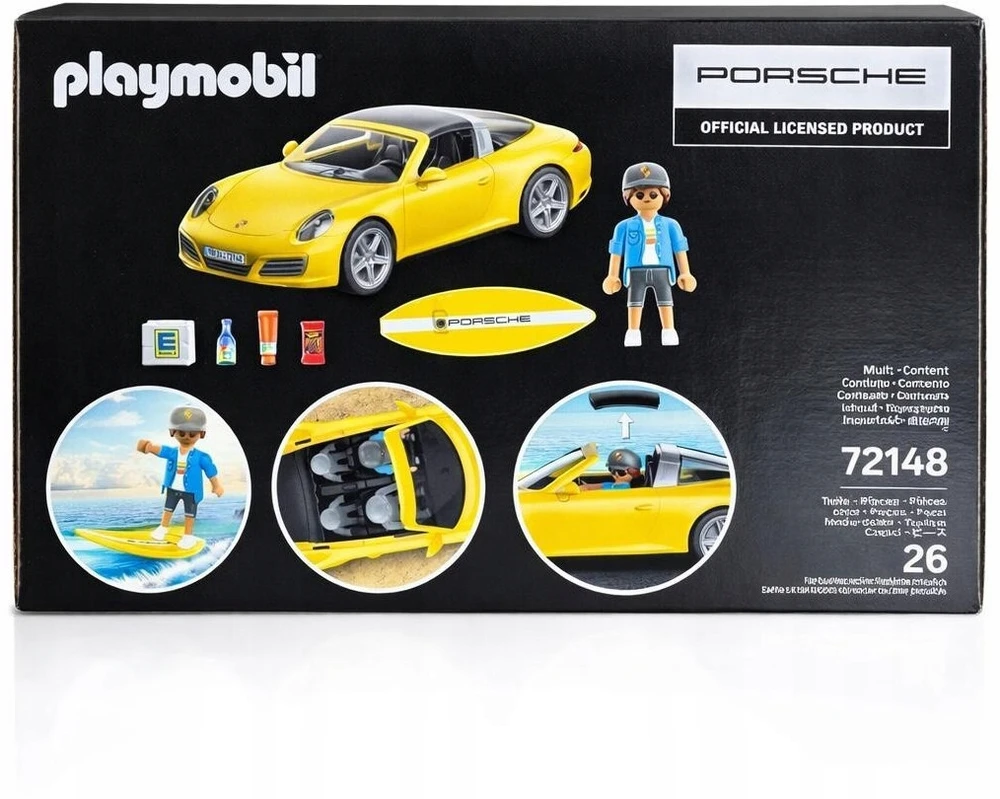 PLAYMOBIL Porsche 911 Targa 72148 EDEKAB – specialus leidimas, geltonas