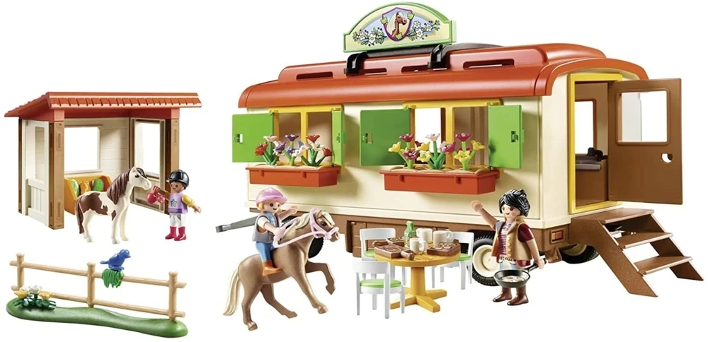 Playmobil Šalies ponys prieglauda su priekaba