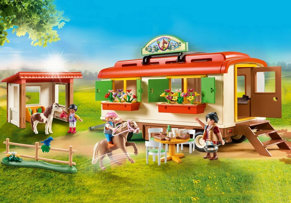 Playmobil Šalies ponys prieglauda su priekaba