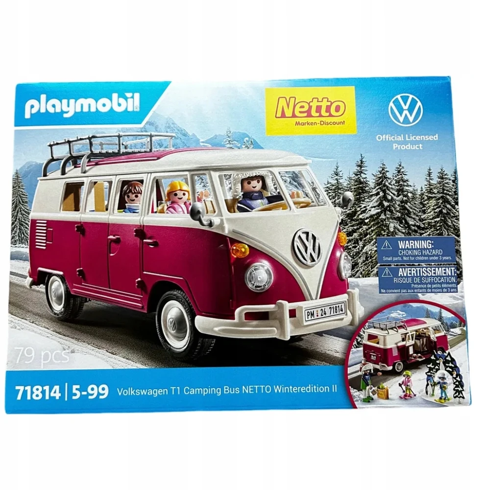 PLAYMOBIL Volkswagen T1Camping Bus - Winteredition 71814 blokai