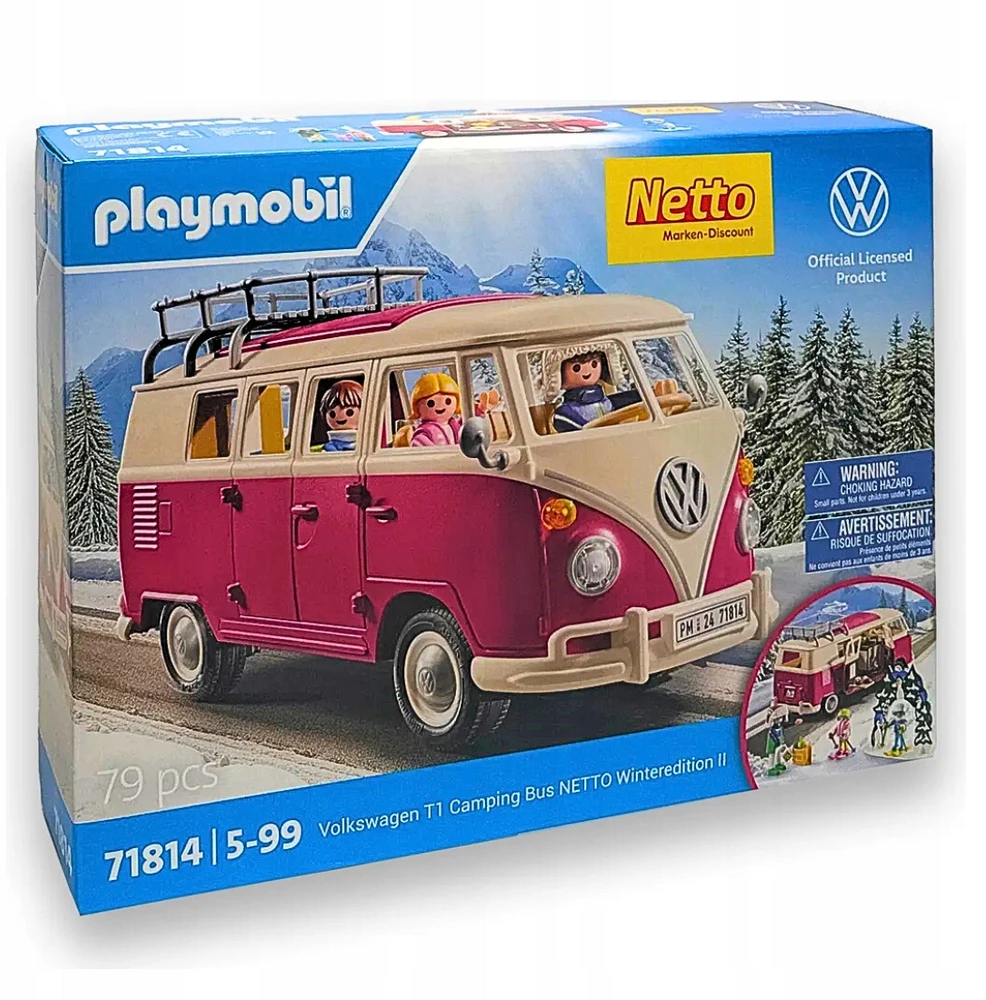 PLAYMOBIL Volkswagen T1Camping Bus - Winteredition 71814 blokai