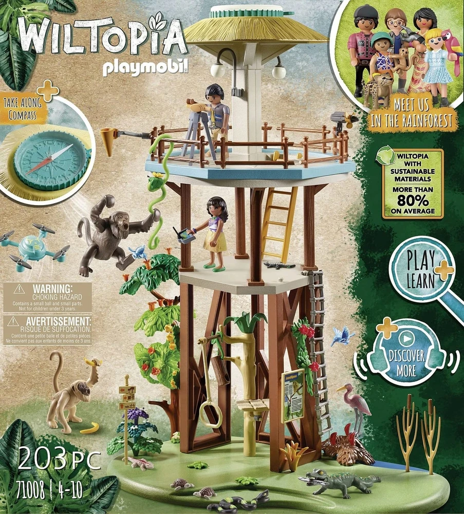PLAYMOBIL Wiltopia tyrimų bokštas su kompasu 71008