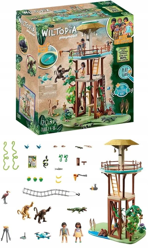 PLAYMOBIL Wiltopia tyrimų bokštas su kompasu 71008