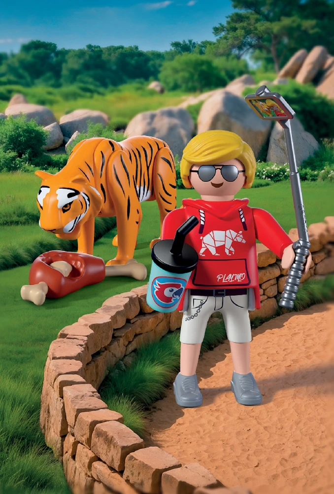 PLAYMOBIL - Zoologijos sodas: Tigras ir lankytojas (72089)