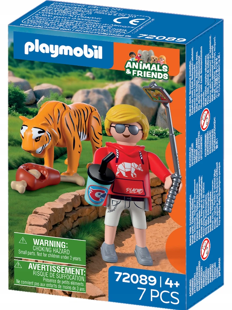 PLAYMOBIL - Zoologijos sodas: Tigras ir lankytojas (72089)