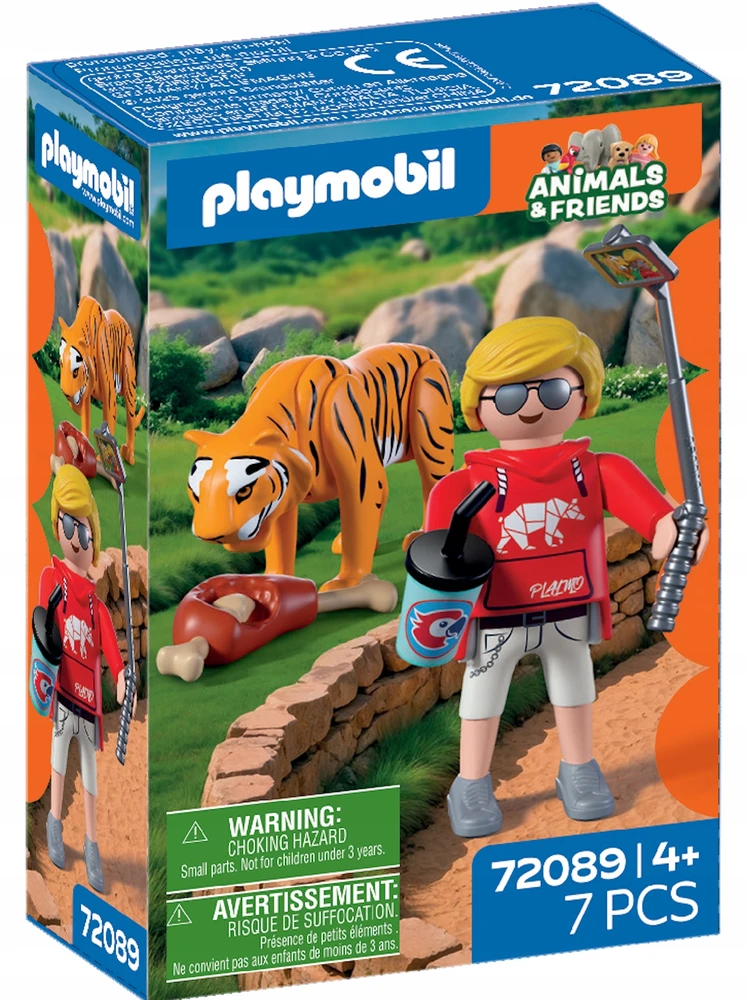 PLAYMOBIL - Zoologijos sodas: Tigras ir lankytojas (72089)