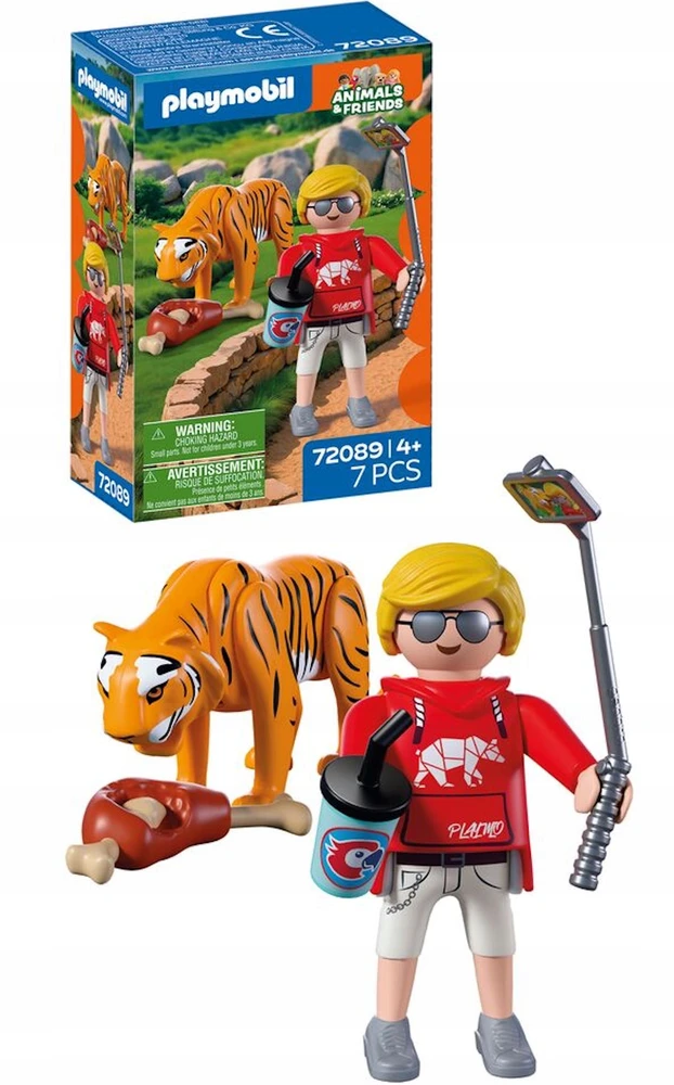 PLAYMOBIL - Zoologijos sodas: Tigras ir lankytojas (72089)