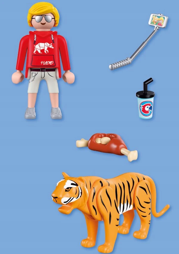 PLAYMOBIL - Zoologijos sodas: Tigras ir lankytojas (72089)