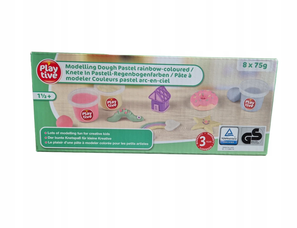Playtive Ciastolina w 8 pastelowych kolorach do kreatywnej zabawy