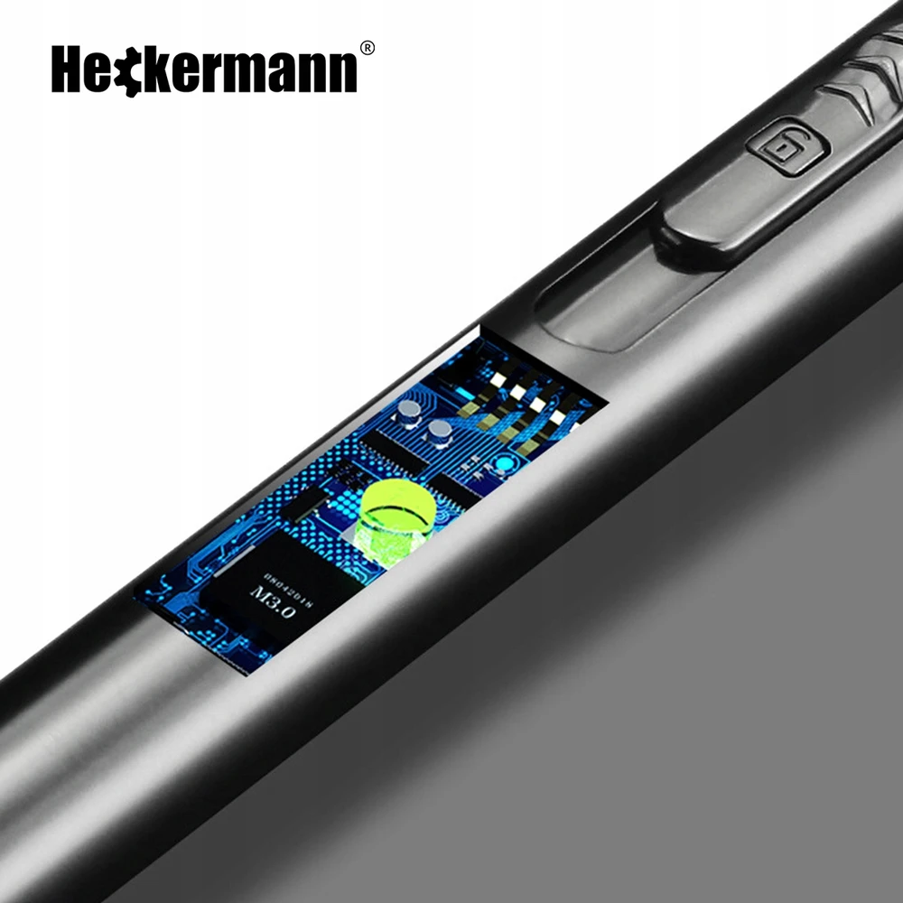 Plazminis elektrinis žiebtuvėlis Heckermann JL866, USB, bevielė liepsna, juodas