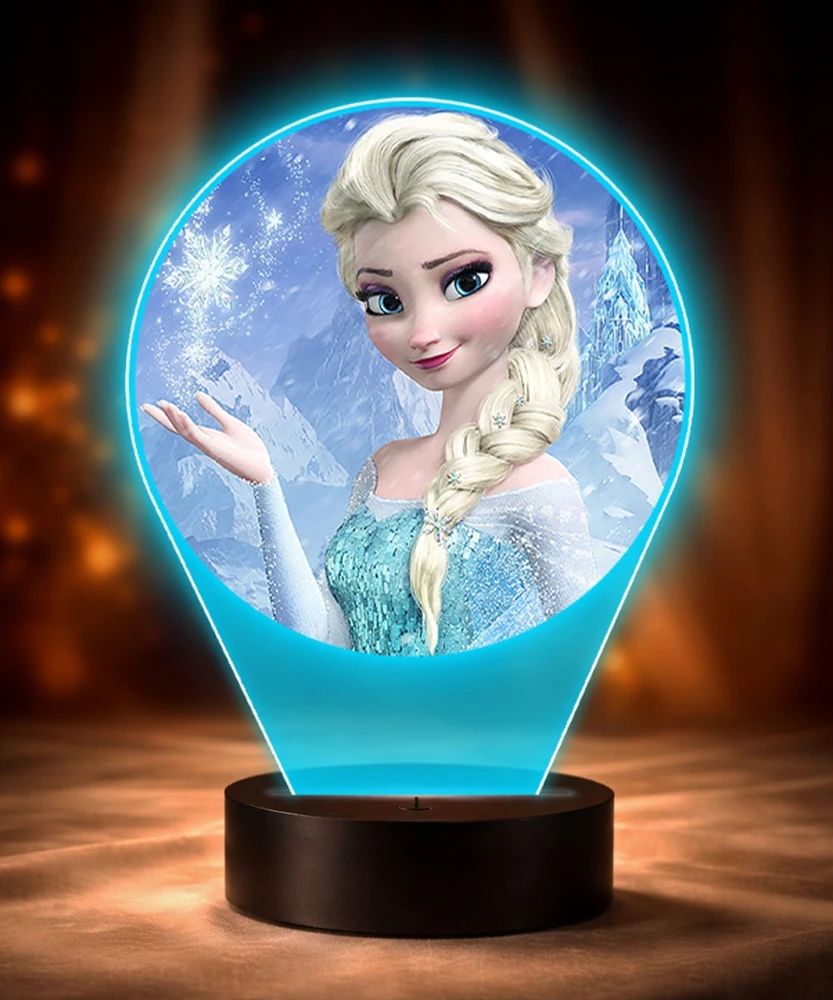 Plexido 3D Elsa Frozen LED lempa mergaitei dovanų