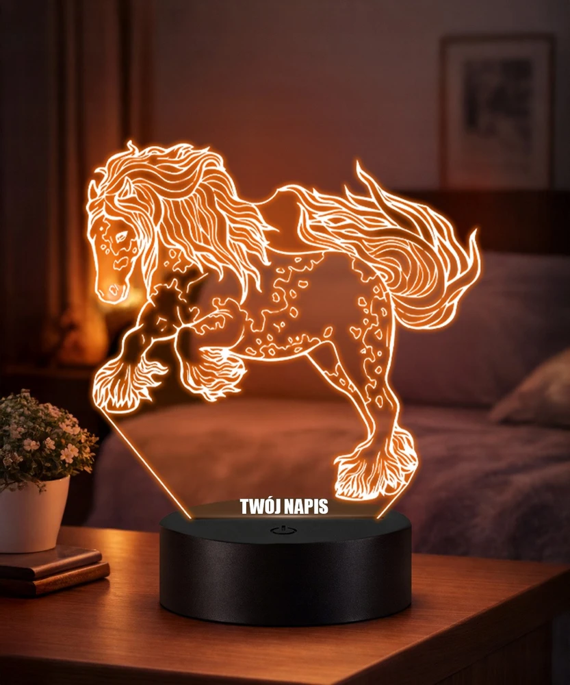 Plexido 3D LED arklio nakties lempa Arklio dovanų graviruotas vardas