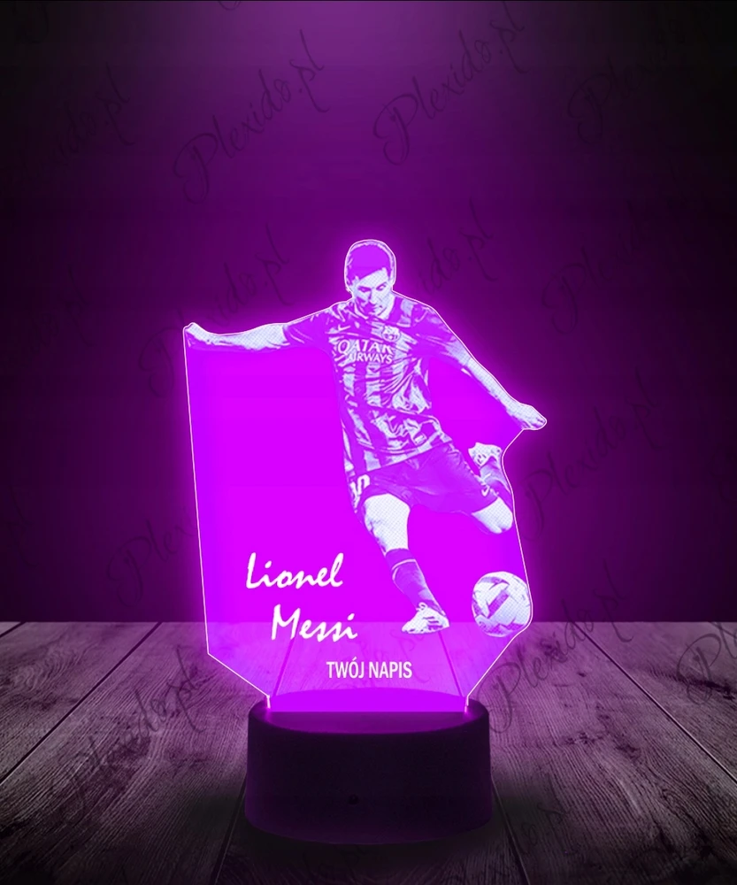 Plexido 3D LED naktinė lempa Lionel Leo Messi futbolo žaidėjas