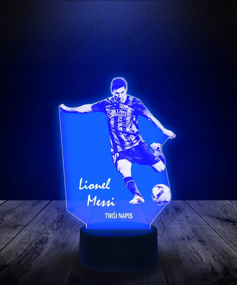 Plexido 3D LED naktinė lempa Lionel Leo Messi futbolo žaidėjas