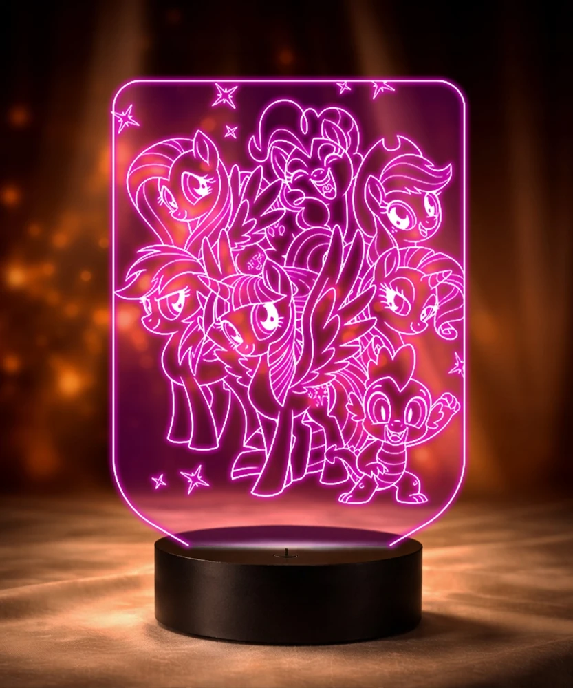 Plexido 3D LED naktinė lempa My Little Pony Gift Name