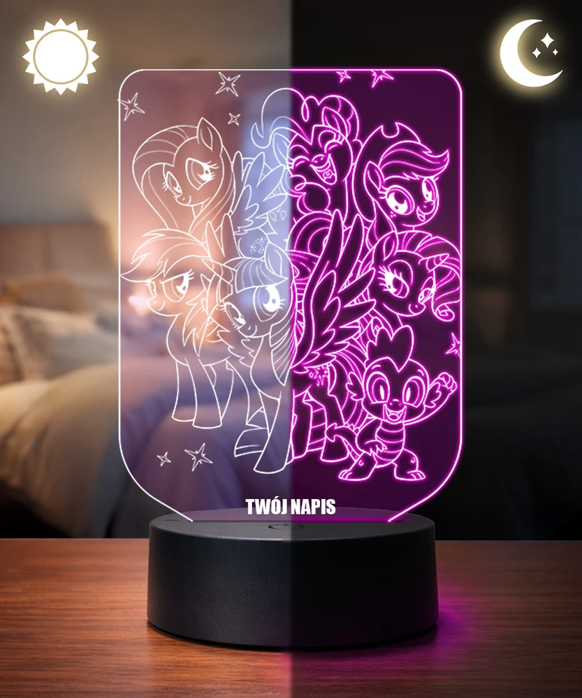 Plexido 3D LED naktinė lempa My Little Pony Gift Name