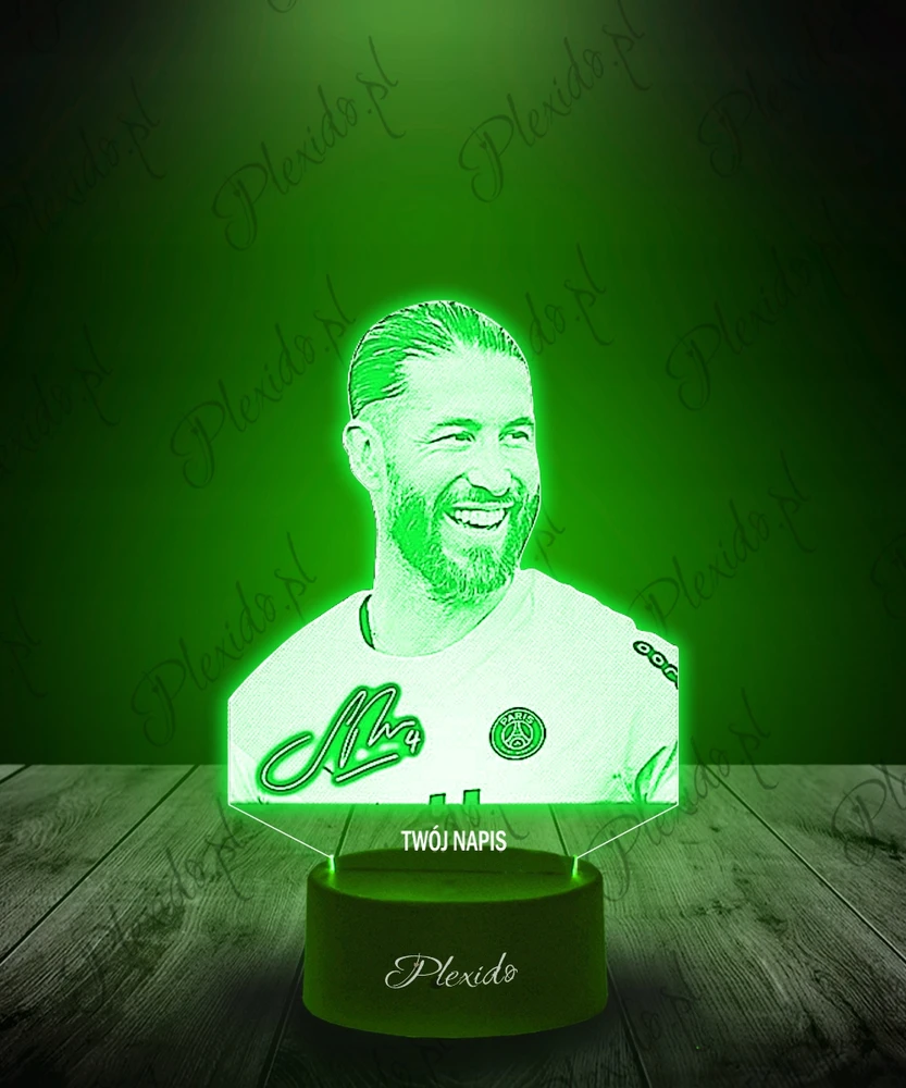 Plexido 3d Led Naktinė Lempa su vardu - Sergio Ramos