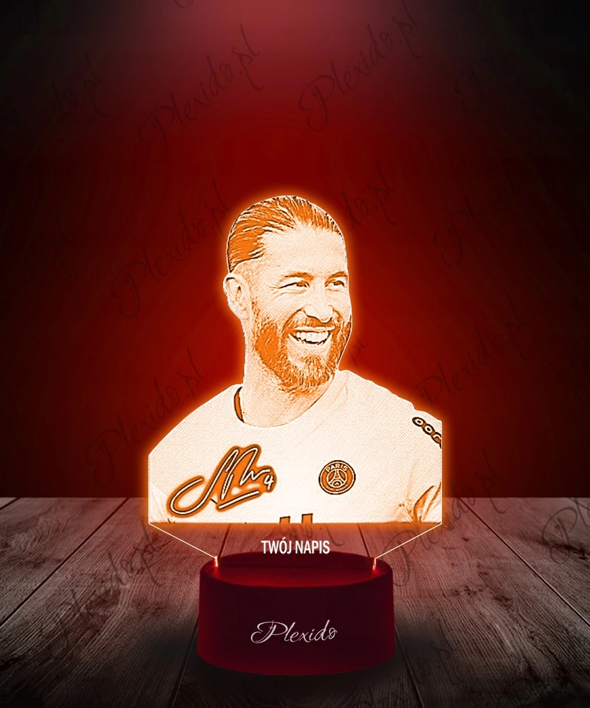 Plexido 3d Led Naktinė Lempa su vardu - Sergio Ramos