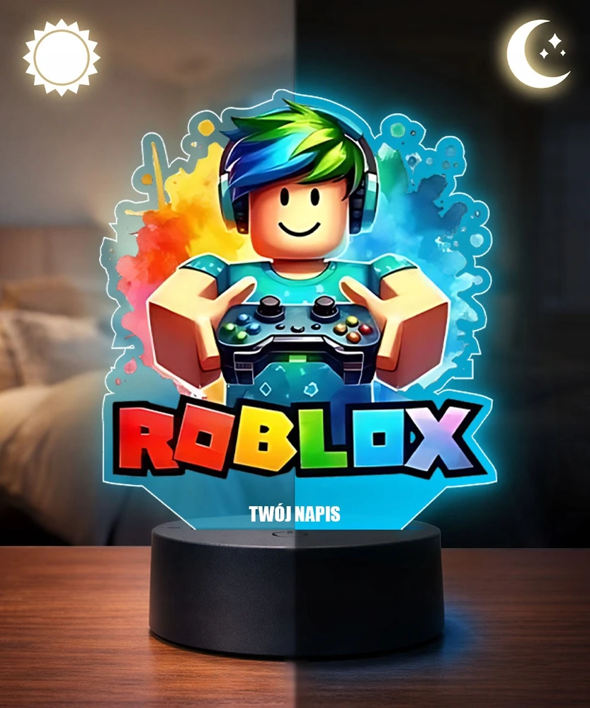Plexido 3D LED naktinis apšvietimas Roblox Dovana vaikams Linksmas žaidimas su jūsų vardu