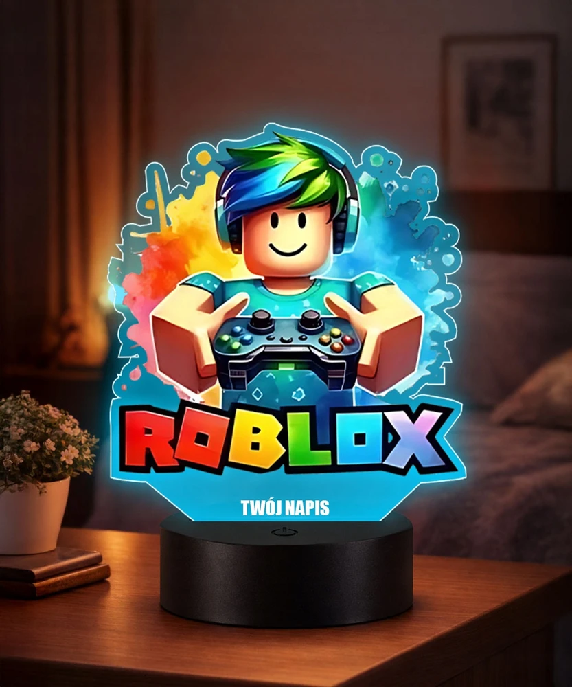 Plexido 3D LED naktinis apšvietimas Roblox Dovana vaikams Linksmas žaidimas su jūsų vardu