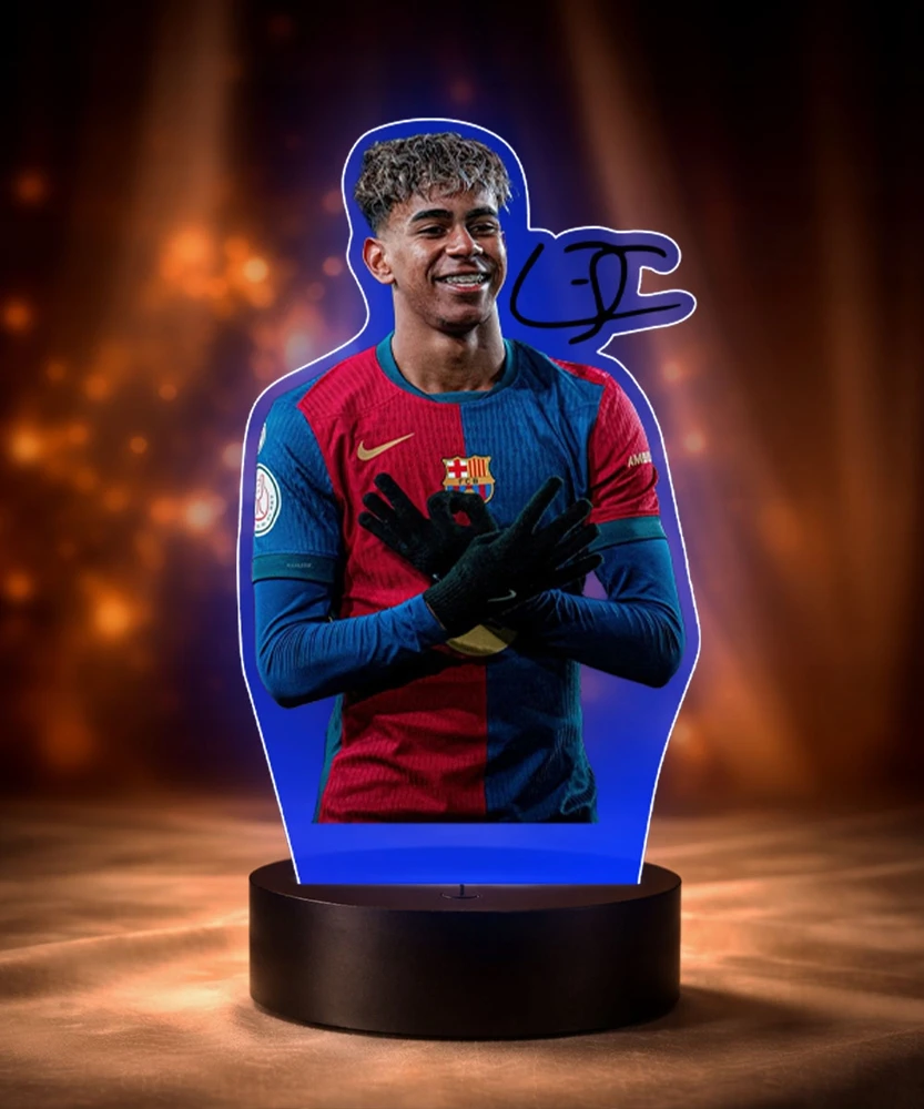 Plexido Lamine Yamal FC Barcelona naktinė lempa UEFA berniukų futbolo gerbėjui