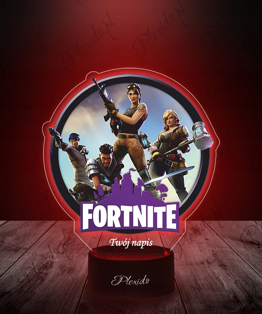 Plexido Lampka LED 3D Fortnite Gaming su Imieniem Dla Dziecka Na Prezent Gracza