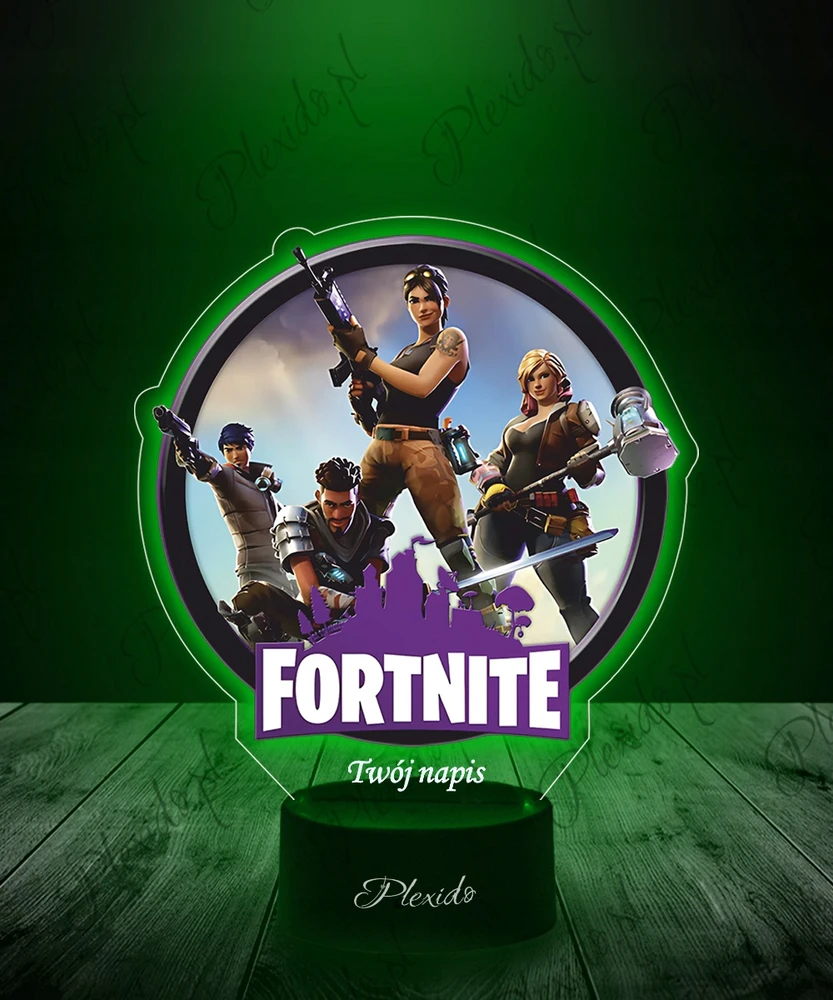 Plexido Lampka LED 3D Fortnite Gaming su Imieniem Dla Dziecka Na Prezent Gracza