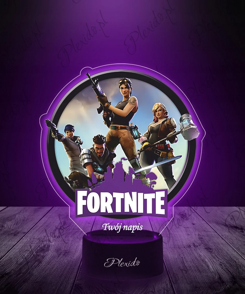 Plexido Lampka LED 3D Fortnite Gaming su Imieniem Dla Dziecka Na Prezent Gracza