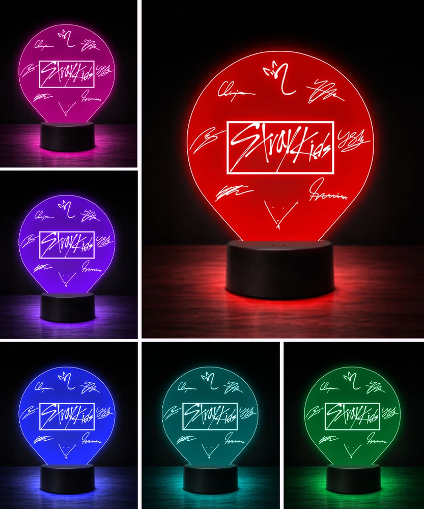 Plexido Lampka LED 3D Stray Kids K-Pop Personalizowana su Imieniem Prezent