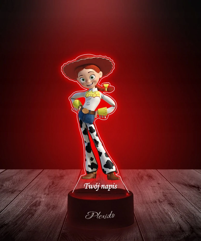 Plexido Lampka LED 3D Toy Story Buzz Jessie su Imieniem Dla Dziecka Na Prezent Bajka