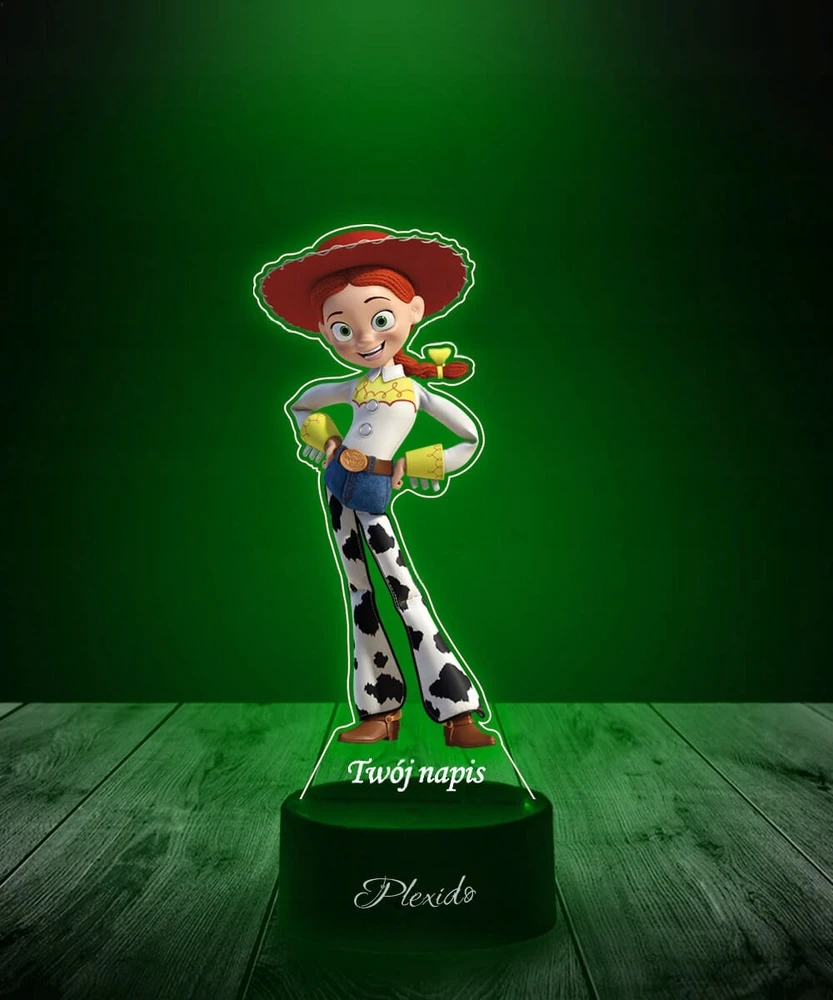 Plexido Lampka LED 3D Toy Story Buzz Jessie su Imieniem Dla Dziecka Na Prezent Bajka