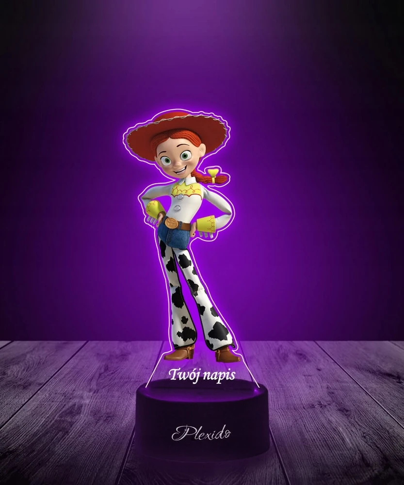 Plexido Lampka LED 3D Toy Story Buzz Jessie su Imieniem Dla Dziecka Na Prezent Bajka