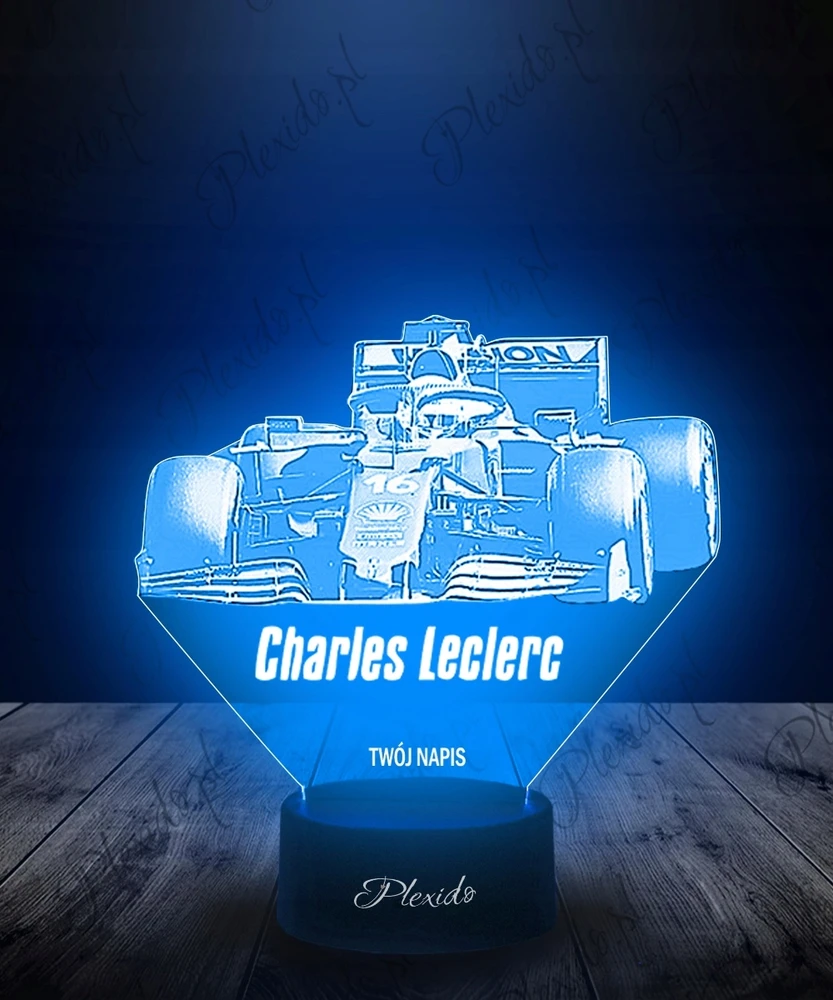 Plexido Lampka Nocna 3D LED Charles Leclerc Formuła 1 Imię