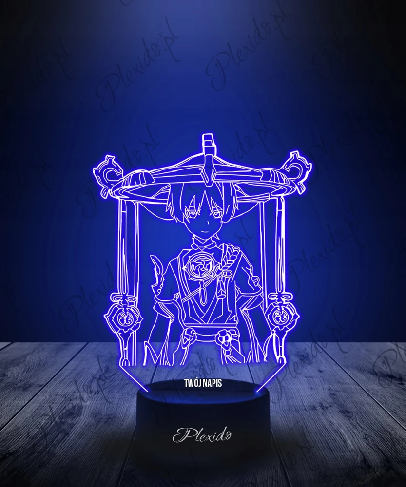 Plexido Lampka Nocna 3D LED Genshin Scaramouche Anime