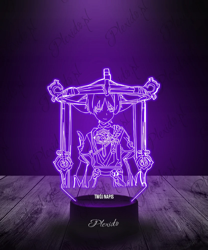 Plexido Lampka Nocna 3D LED Genshin Scaramouche Anime